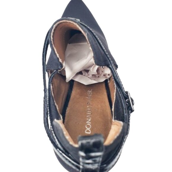 Donald J. Pliner Tali2 Women's Pointed Toe Black Crepe Booties Pumps.* New *9.5N - Picture 6 of 7